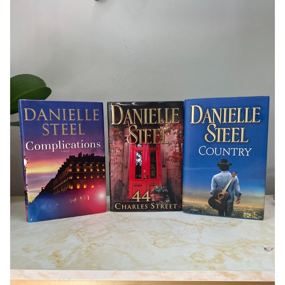 Lot of 3 Danielle Steel Hardcover Books Complications 44 Charles Street Country